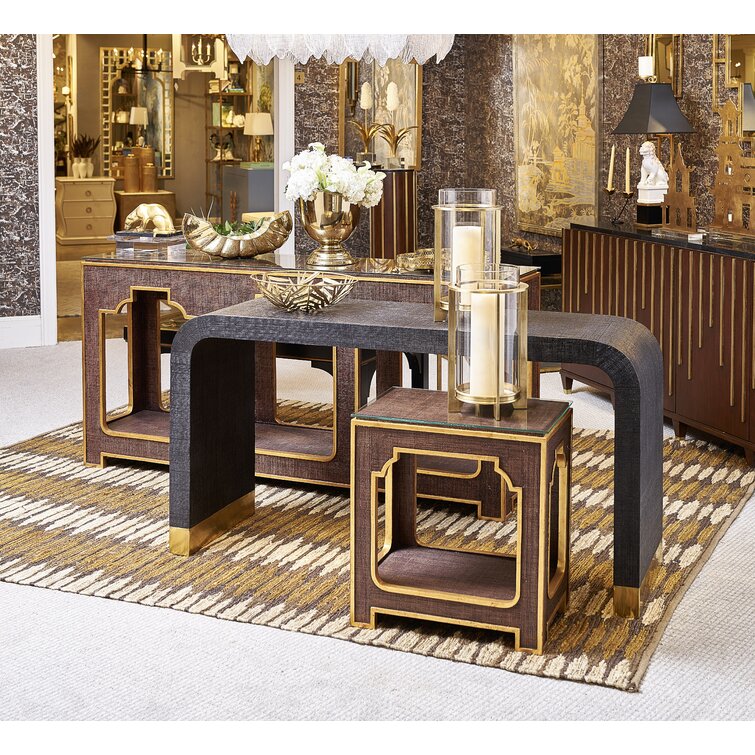 60 black store console table